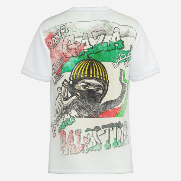 All-Over Cotton Print Men's Premium T-Shirt - Image 2