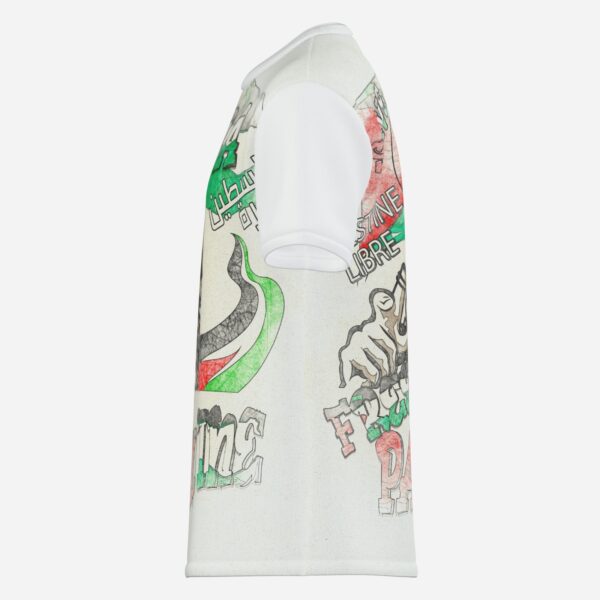 All-Over Cotton Print Men's Premium T-Shirt - Image 3