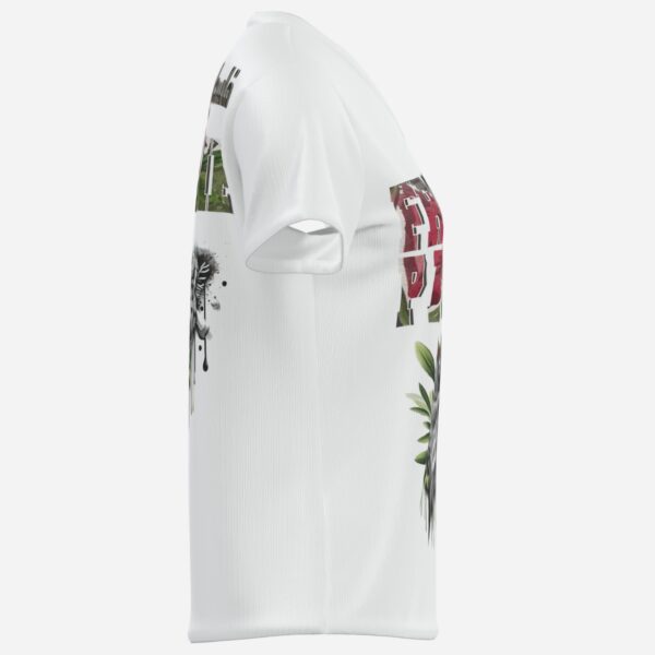 All-Over Cotton Print Women's T-Shirt V Neck - Image 6