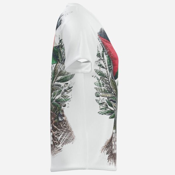 All-Over Cotton Print Women's T-Shirt V Neck - Image 6