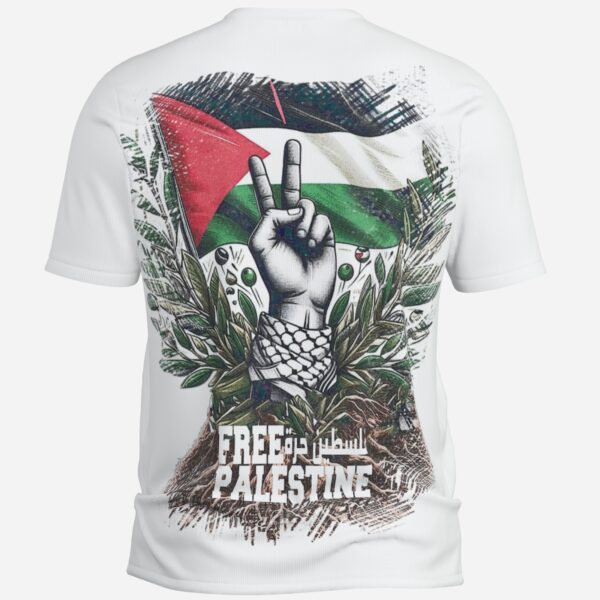 All-Over Cotton Print Men's Sweatshirt V Neck - Image 2