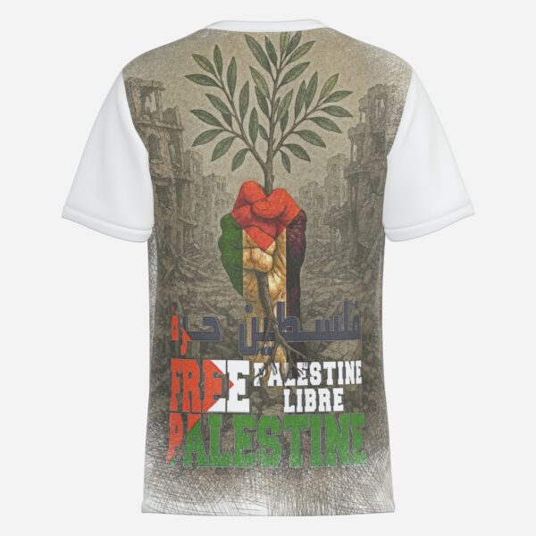 All-Over Cotton Print Men's Premium T-Shirt - Image 2
