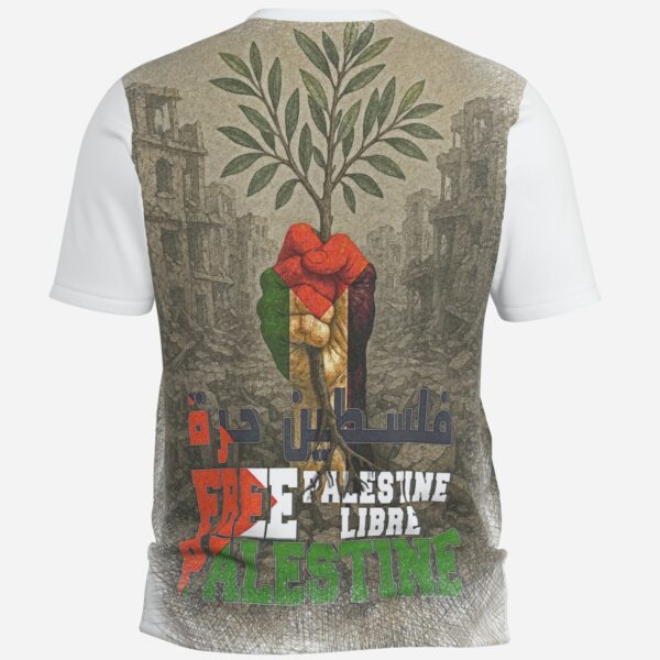 All-Over Cotton Print Men's Sweatshirt V Neck - Image 2