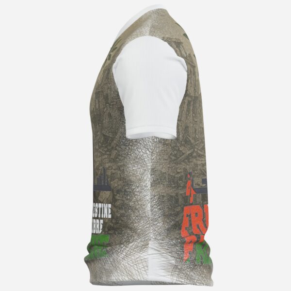 All-Over Cotton Print Men's Sweatshirt V Neck - Image 3