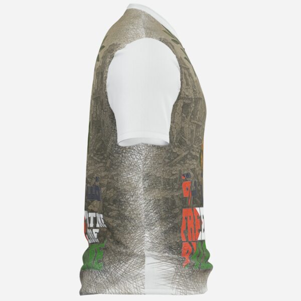All-Over Cotton Print Men's Sweatshirt V Neck - Image 4