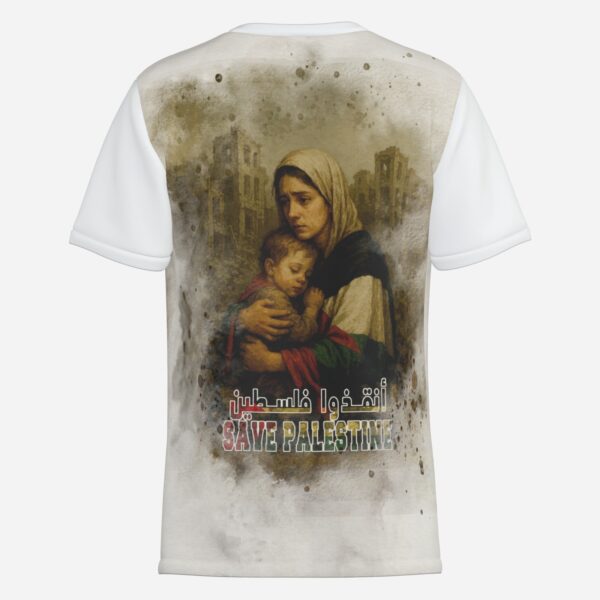 All-Over Cotton Print Men's Premium T-Shirt - Image 2