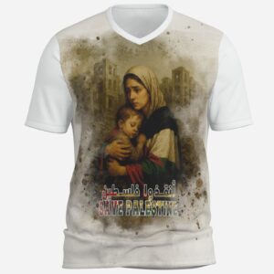All-Over Cotton Print Men's Sweatshirt V Neck