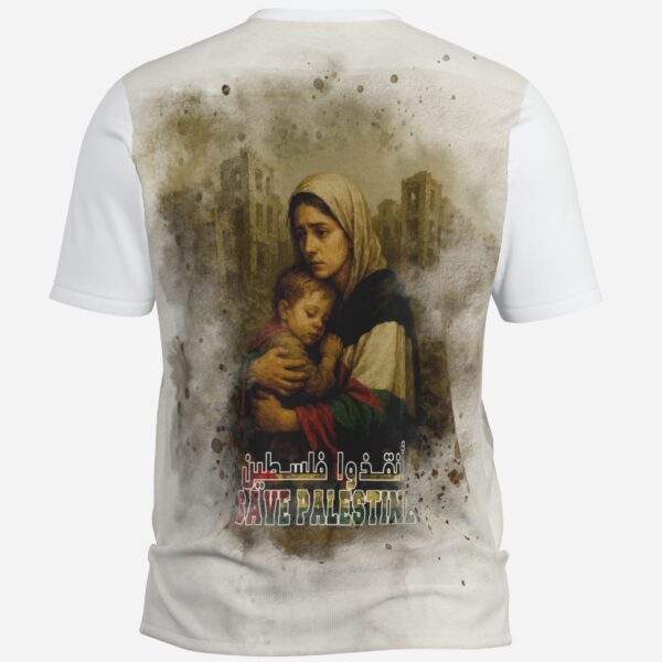 All-Over Cotton Print Men's Sweatshirt V Neck - Image 2