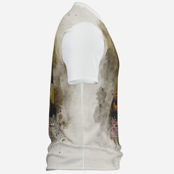 All-Over Cotton Print Men's Sweatshirt V Neck - Image 4